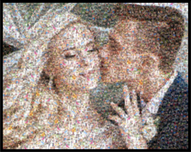 Wedding Mosaic photo with black border small size4
